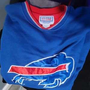 90s Proline by Starter Buffalo Bills Vneck Sweatshirt, twill logo on front